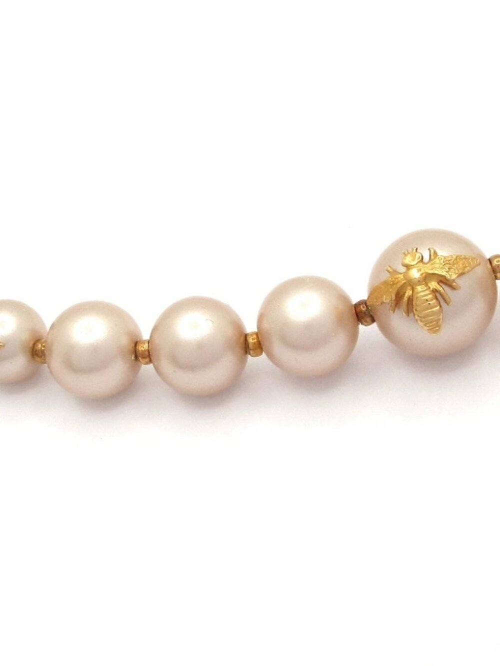 DIOR/ChristianDior - Pink Gold Metal resin pearl Choker - Picture 6 of 7